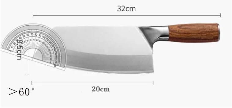 Meat Cleaver,Cleaver Knife 8 Inch Chinese Kitchen Knife Stainless Steel Meat Cleaver Chopping Knife Chef Knife