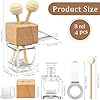4Pcs Car Air Freshener Diffuser Bottles with Sturdy Vent Clip, Empty Glass Perfume Containers for Essential Oils, Compact 8Ml Aromatherapy Ornament for Automotive Interior Decoration #1