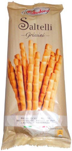 Valledoro Grissini Saltelli - Palitos de pan (100 g, 26 unidades)