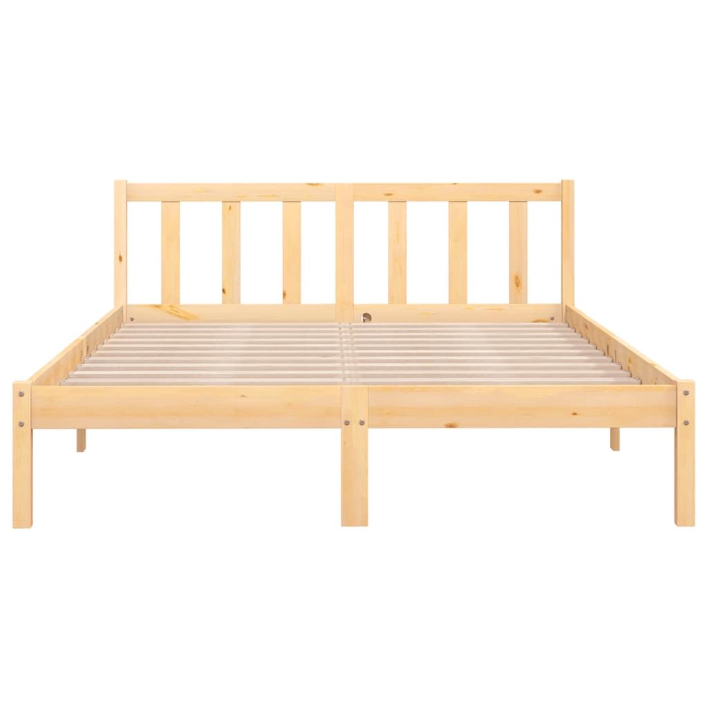 vidaXL Estructura de Cama Dormitorio Habitación Muebles Mobiliario Cuarto Descanso Robusta Duradera 160x200 cm Madera Maciza de Pino