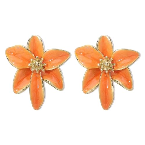 Pendientes de flores rojas para bodas y viajes románticos