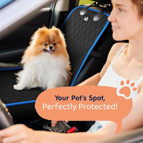Image of Front Seat Dog Cover for Car, Truck & SUV - Waterproof, Non-Slip Pet Car Seat Cover for Dogs - Durable, Clean, Front Passenger Seat Protector for Pets & Vehicles. (1, Blue)