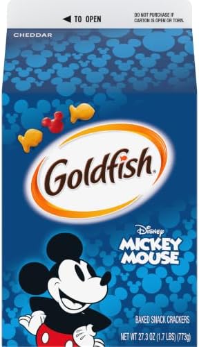 Goldfish Disney Mickey Mouse Cheddar Cheese Crackers, 27.3 Oz