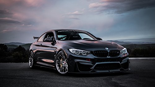 Iconic Arts Laminated 42X24 Poster: Bmw M4 Coupe 4K Hd #TOP17