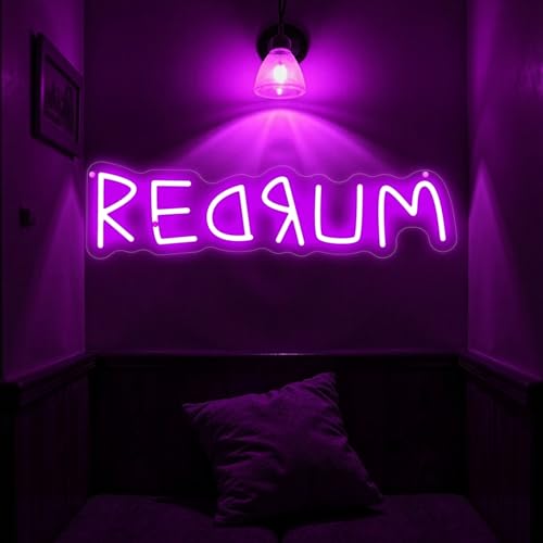 REDRUM Neon Sign,Horror Neon Sign, Spooky Neon Light, Creepy Room