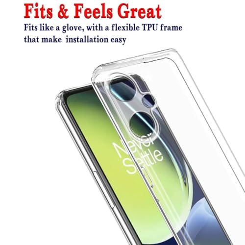 Image of JANAK RAJ Soft Crystal Clear Back Case Cover Compatible with OnePlus Nord CE 3 Lite / 1+ CE3 Lite /Oppo K11x 5G | 100% Transparent Shockproof Silicone 360 Protective Design - Clear