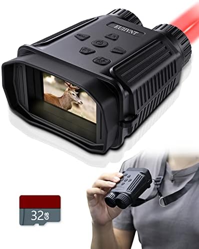 Night Vision Goggles, Mini Night Vision Binoculars with 8X Digital Zoom, Infrared Binoculars for 100% Darkness, 1080P Night Vision Goggles Military Tactical, IP54, Anti-Shake, Video & Audio Recording