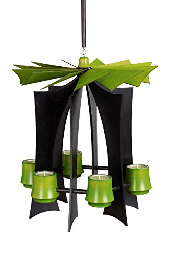 Pyramide accrochante Rudolphs Schatzkiste 36cm anthracite vert lindgrün - 2