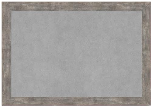 Amanti Art Silver Framed Magnetic Board, 27x19, Casual Office Decor