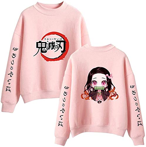 Demon Slayer Crewneck Sweatshirt Nette Nezuko Grafik Anime Pullover Männer Frauen Teenager Mode Cartoon Sweater Jumper Top (3,Medium) Cover