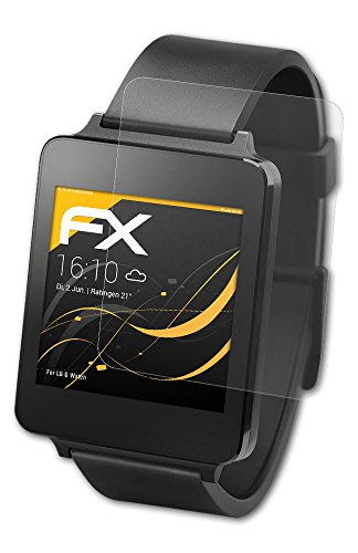 atFoliX Screen Protector compatible with LG G Watch Screen Protection Film, anti-reflective and shock-absorbing FX Protector Film (3X)