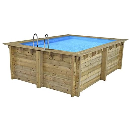 Habitat Et Jardin Piscina Rectangular De Madera Caimans - 4,10 X 3,00 X 1,24 M