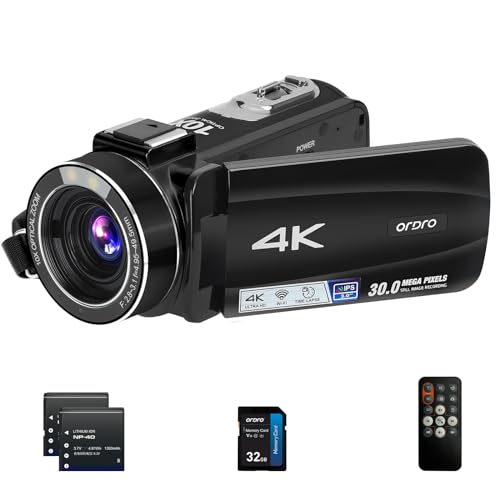 Videocamera ORDRO Z88 4K Con Zoom Ottico 10x - WiFi, Webcam, Telecomando - Include Scheda 32GB - Foto 9
