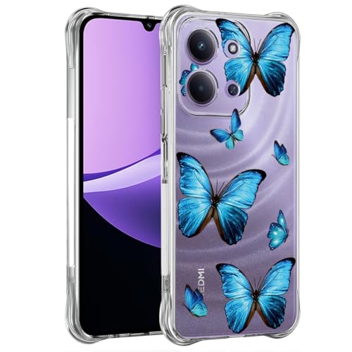 Yerebel Xiaomi Redmi 15C 5G�p�P�[�X ���킢���J�o�[�A�N���A�t���L�V�u���o���p�[ TPU�\�t�g���o�[�V���R���J�o�[�d�b�P�[�X Xiaomi Redmi 15C 5G�p �u���[�o�^�t���C