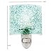 J Devlin Glass Art Fused Glass Night Light – Aquamarine, Sage & Clear, NTL 155-2