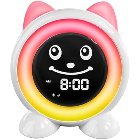 FiveHome Toddlers Sleep Training Clock, Kids Alarm Clock with Night Light & Nap Timer, Ok to Wake Clock for Girls and Boys Cover