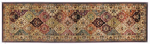 Theko Läufer/Galerie | Klassischer Orientteppich mit Vintage-Effekt | sehr robust und strapazierfähig | Farbe: Pastell Multi | 80 x 300 cm markenteppiche - Gabiro