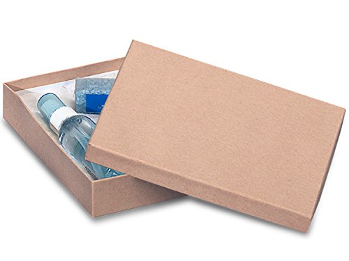 7 x 5 x 1-1 / 4 BROWN KRAFT JewelryBoxes con algod�n antideslizante (1 unidad, 100 unidades por unidad)