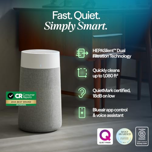 Image of BLUEAIR Blue Pure 411i Max Smart Air Purifier 2-Pack for Small Rooms up to 1,080 Sq Ft HEPASilent Air Cleaner for Pets Allergies Smoke & Dust WiFi Air Purifier with Auto Mode Air Purifier for Bedroom