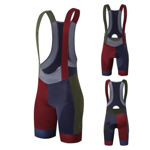 Culote Ciclismo Pantalones cortos coloridos con pechera for equipo profesional, pantalones cortos de ciclismo for hombre, mallas con pechera de verano, pantalones cortos con pechera for bicicleta de c