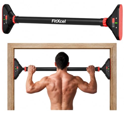 Image of Adjustable Pull-Up Bar for Home Gym - No-Screw Doorway Chin-Up Bar, 60-100 cm Adjustable Width, 200kg Weight Capacity, Strength Training & Upper Body Workout Equipment for Men & Women