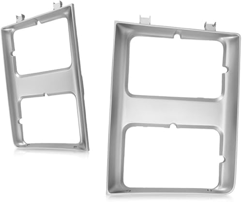 Para Chevy C10 / C20 Suburban Faro Puerta 1985 1986 Par / Juego de lado del conductor y pasajero | con faros dobles | Plata | GM2512126 + GM2513126