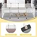 ACXIN Kleintiergehege 12PC mit Bodenplatten, komfortabler Unterlage, 143×73×46 cm – ideal als Laufstall für Hund, Katze, Kaninchen, Meerschweinchen, Freigehege für Tiere, Nager Gehege