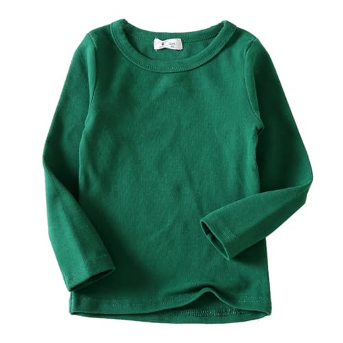 Generisch - Enfants Bébé Garçons Filles Chemises Col Haut Doux T-shirt Unisexe Manches Longues T-shirt Tops, Vert foncé., 12-24 mois