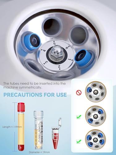 Centrifuge Machine, Lab Benchtop Centrifuges, Desktop Electric Lab Laboratory Centrifuge Machine Lab Medical Practice w/Timer and Speed Control - Low Speed,4000 RPM, Capacity 20 ML x - Thumbnail 6