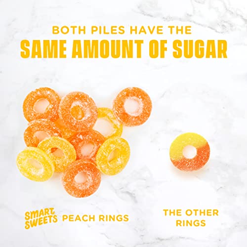SmartSweets Peach Rings Dulces Bajo Azúcar 1.8 Oz x12 miniatura 7