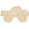 Bright Creations Wooden Cars to Paint - 24 Pieces, 4.6 x 3 in, 0.1 in Thick - Monster Truck Wood Cutouts for Craft Supplies & Party Decorations #5