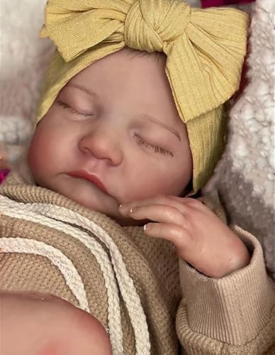 Zero Pam Reborn Baby Dolls, Realistic Baby Doll, 19 in Silicone Baby Doll That Look Real, 3D Painted Skin, Real Life Newborn Reborn Dolls