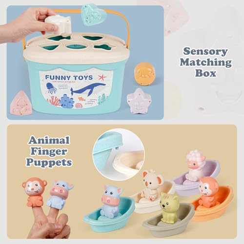 Image of Montessori Baby Toy for Infant 6-18 Months Learning Sensory Toy 6-12 Months | Shape Sorting Stacking Toys 6 Months Babies Gift Stacking Cups Soft Blocks Stackable Ring for Toddlers 1-3 Fine Motor Skills