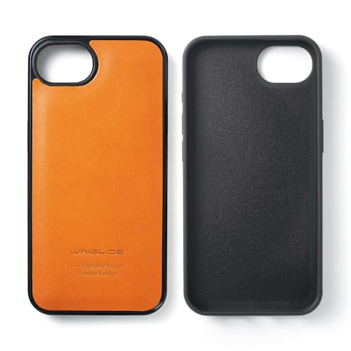 WINGLIDE iPhone 16e ケース 栃木レザー スマホケース 本革 レザー (キャメル)