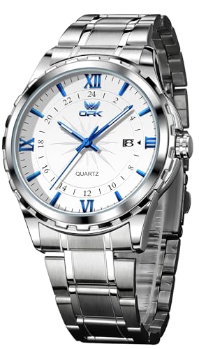OPK 腕時計メンズ クオーツ おしゃれ ファッション クラシック 時計メンズ ステンレス 日付 防水 夜光 学校 会社 ブルー - OPK - 商品画像