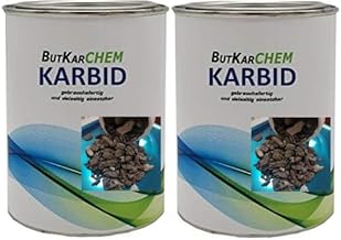 ButKarCHEM (2 x 500 g) Carbide (Kabit Carbide Carbide Stones) Only 3% Dust Content Long Lasting Gas (Carbide Lamp Lab No. 33469187)