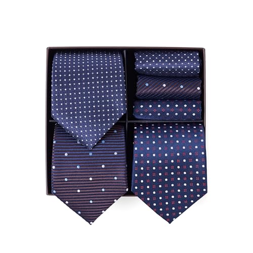 BRERA 67-3 Pezzi Cravatta Uomo elegante + 3 Pezzi...