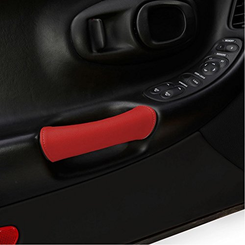 Corvette Door Handle Accent Pair- Leather : 1997-2004 C5 &