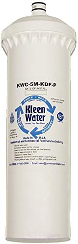 KleenWater KWC-5M-KDF-P Replacement Carbon Water Filter Cartridge, Polyphosphate Scale Inhibitor, Made in USA, Compatible with 3M Cuno Aqua-Pure CFS8112-S 55817-08