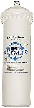 KleenWater KWC-5M-KDF-P Replacement Carbon Water Filter Cartridge, Polyphosphate Scale Inhibitor, Made in USA, Compatible with 3M Cuno Aqua-Pure CFS8112-S 55817-08
