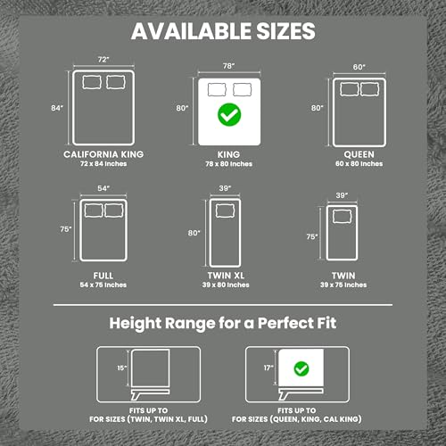 Utopia Bedding Waterproof Mattress Protector King Size, Premium 200 GSM Terry Mattress Cover, Soft & Breathable Bed Cover, Fitted Sheet Style with Stretchable Deep Pockets 17