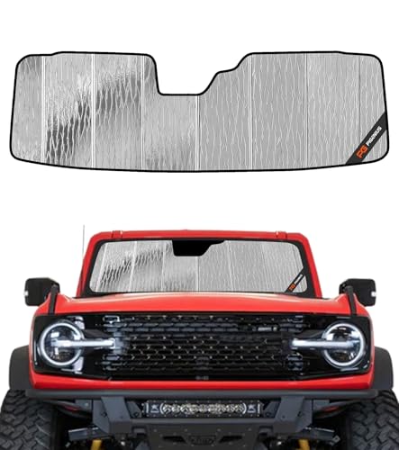 Pigenius Windshield Sun Shade for Ford Bronco 2021-2026 Custom Fit Front Window Sunshade - AstraGuard