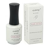 GAWRJ Nail Glue for Press on Nails - Strong Nail Adhesive, Professional Gel for Artificial Nails, Fake Nail Glue with Brush, Long Lasting, Quick Drying, 15ml