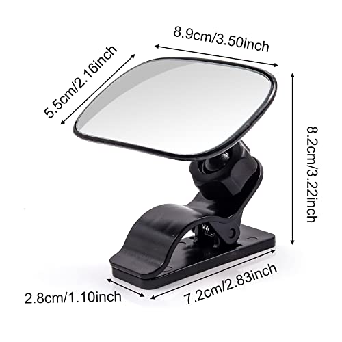 Image of Baby Car Mirror, Universal Car Interior Rearview Baby Mirror for Car with Wide Angle Convex Mirror, 360 Degree Adjustable Easily Observe the Baby's Move, Clip-on Sun Visor