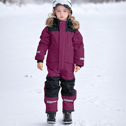Girls Boys Snow Suits Kids One Piece Snowsuits Waterproof Windproof Jumpsuits Winter Outdoor Overalls Snowboarding Ski Suits2