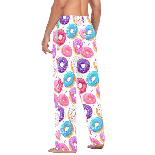Pantalon de pyjama pour homme à cordon et poches Donuts1 S - 6