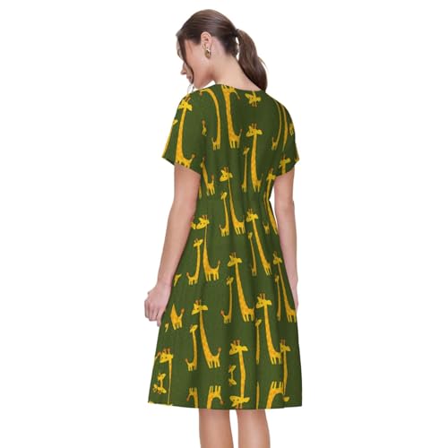 Robe d'été avec poches confortable pour silhouette fluide