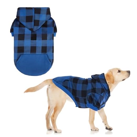 Plaid Dog Hoodie Pet Clothes Sweaters with Hat