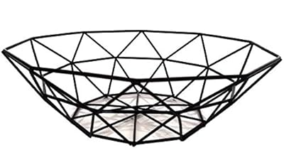 TEETOOKEA Metal Wire Fruit Bowl, Iron Arts Fruit Storage Baskets for Kitchen Counter, Countertop, Home Decor, Table Centerpiece Decorative hold Vegetables, Bread, Snacks, Potpourris