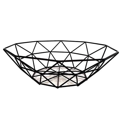 TEETOOKEA Metal Wire Fruit Bowl, Iron Arts Fruit Storage Baskets for Kitchen Counter, Countertop, Home Decor, Table Centerpiece Decorative hold Vegetables, Bread, Snacks, Potpourris